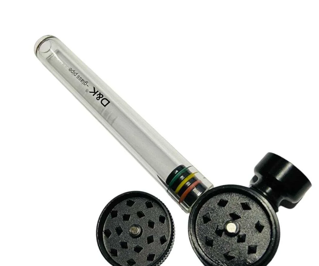 Pipe de vidro + Dichavador de Metal Flotna
